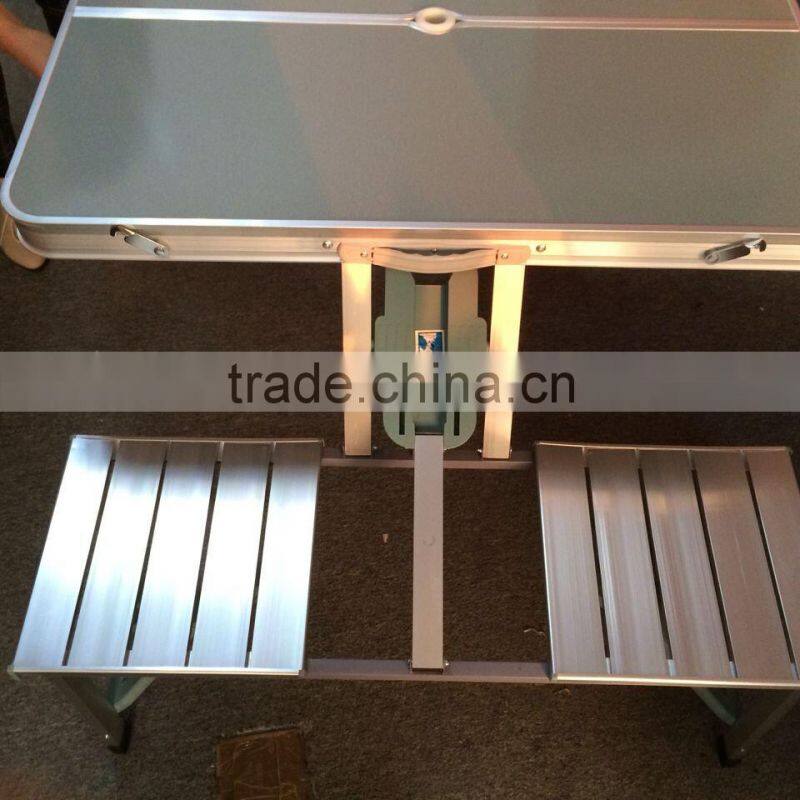 Wholesale Aluminum Outdoor Dinner Portable Camping Folding Table with 4 Chairs