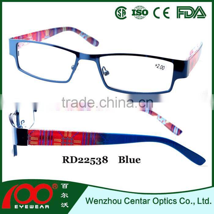 2015 New trendy stainless steel frame reading glasses; Classical eyewearglasses;Design optics frame reading glasses