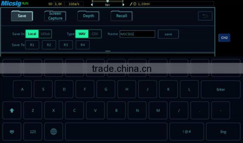 Shenzhen low price digital tablet oscilloscope 150MHz bandwidth DSO oscilloscope