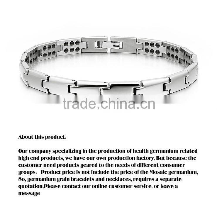 015 Best snap bracelet titanium germanium magnetic Sports Energy bracelet