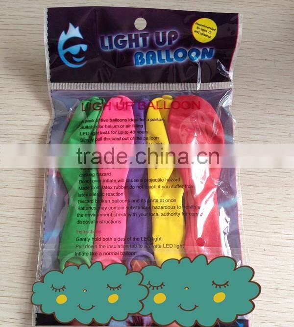 2016 led latex balloon,12 inches printed balloon,kids/lovers led balloon