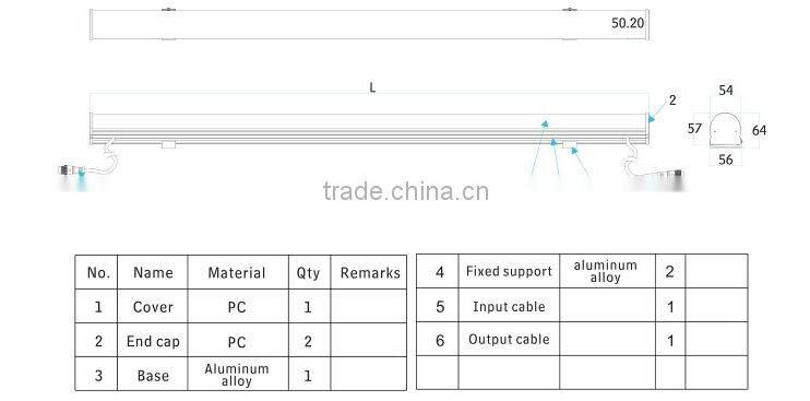 highest quality dmx rgb smd 5050 digital tube outdoor or indoor