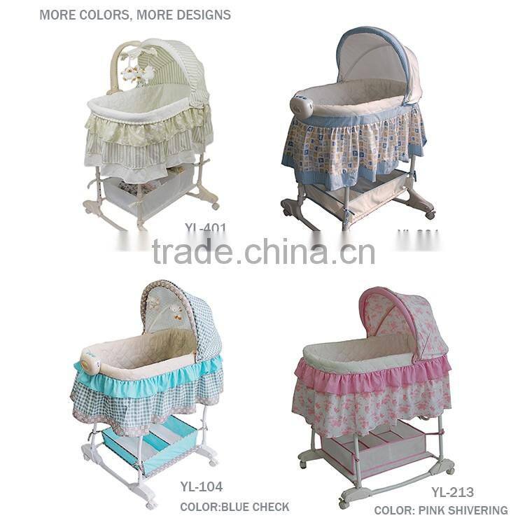 Rockababy Soothe & Sleep Motion Bassinet with Waterproof Mattress Pad & Extra Sheets