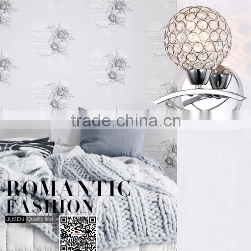 E14 modern indoor K9 crystal ball wall lamp decorative living room stair lighting 110-240v ac