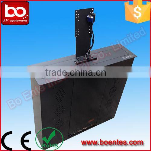 21~24 Inch Computer LCD Monitor Lift for Meeting Table Black Matte color