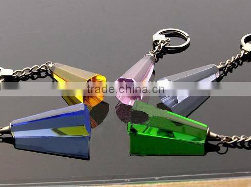 2016 Various styles clear glass keychain