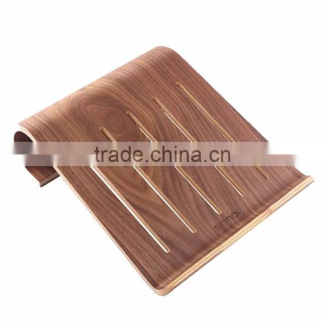 Hot selling laptop wood holder for macbook, tablet wood stand holder