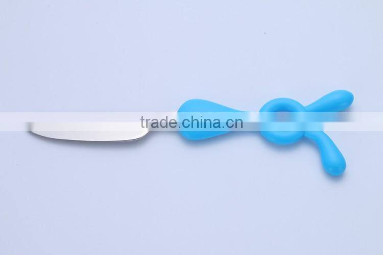 Children baby infant kids feeding stainless steel fork spoon knife sets