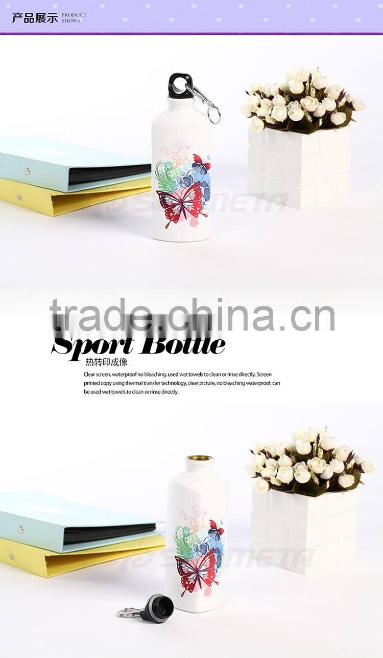 Wholesale sublimation 600ml blank sport aluminum custom printed water bottles