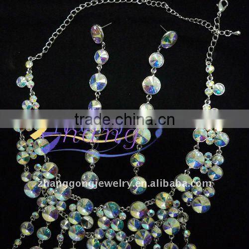 all crystal AB jewelry set