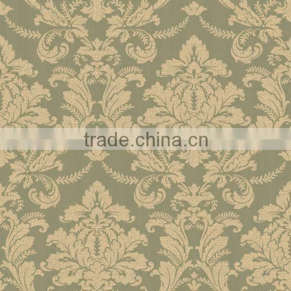 Non-woven green color Flower bedroom wall paper