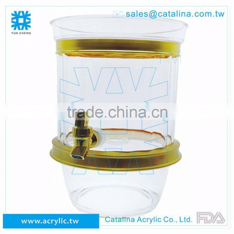 Luxury Bar Party Buttet Plastic Juice Beverage 2 Tier Cold Drinking Dispenser