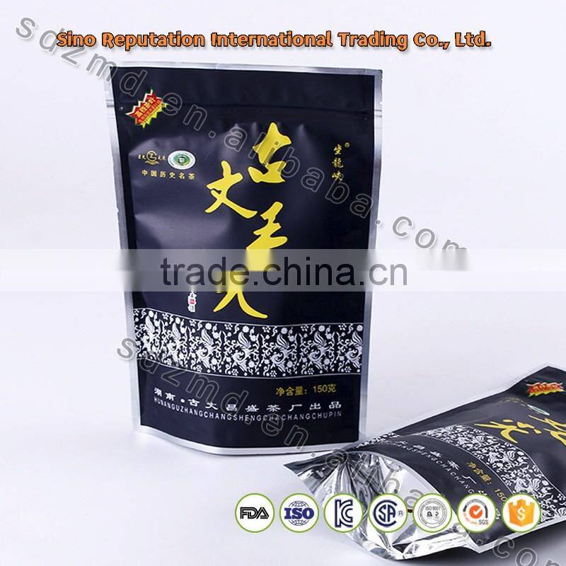 Plastic green tea bag / stand up pouch/ zipper lock