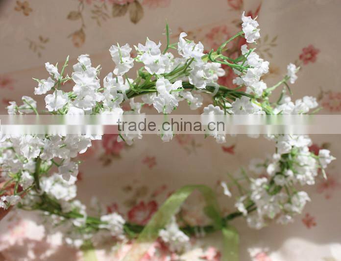 Wedding Bridal Wreath, White Stars Bracelet Garland Bridesmaid Flower Girl Photo Accessories