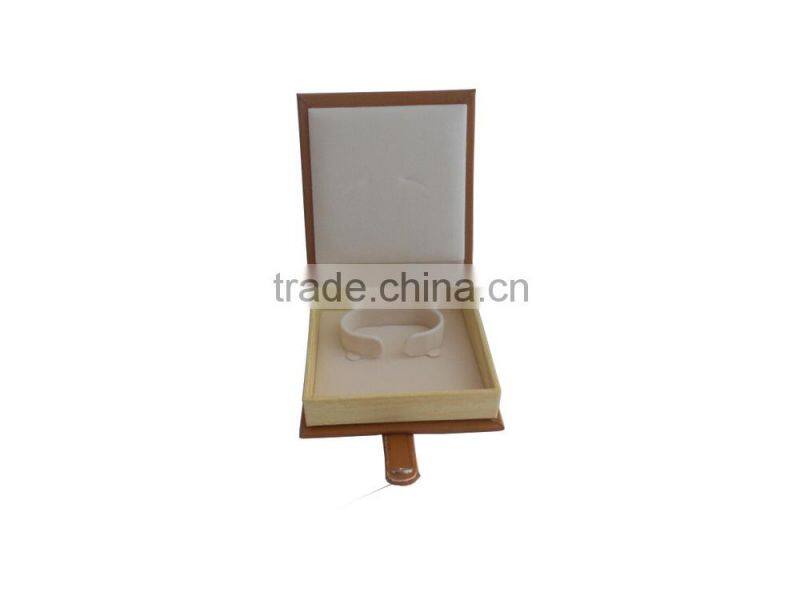 Fashion Brown Leather Jewelry Gift Paper Box