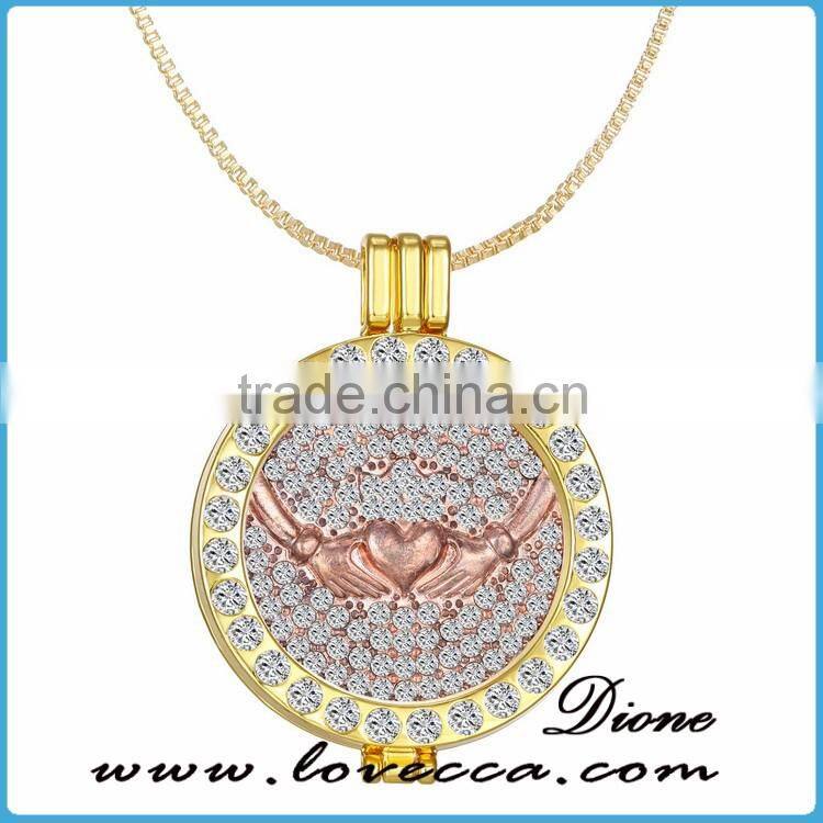 jewelry rose gold new my coin locket interchangable coin holder necklace