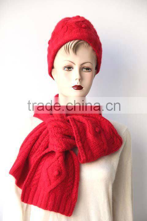 qualited cashmere scarf hat sets