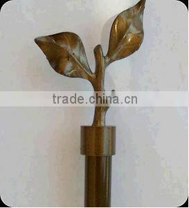 Leaves Finial Curtain Rod Set