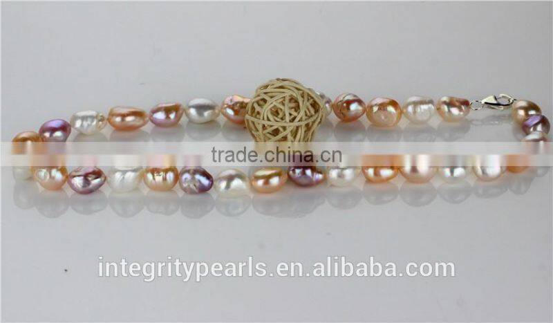 AA 12mm mixed color baroque pearl set cultured pearl set designs