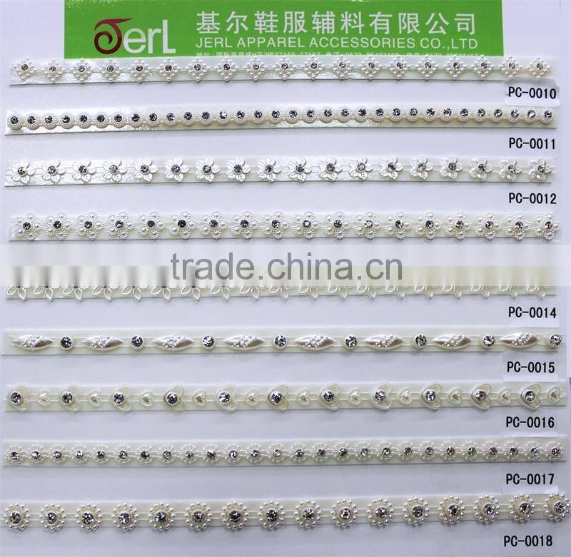 Pretty Fancy Plastic Pearl Chain without Acrystal for Lady Garment