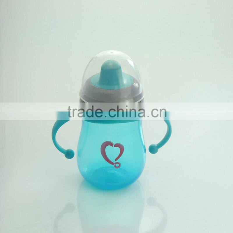 280ml wide neck colored Gourd-shaped PP water bottle trainning cup