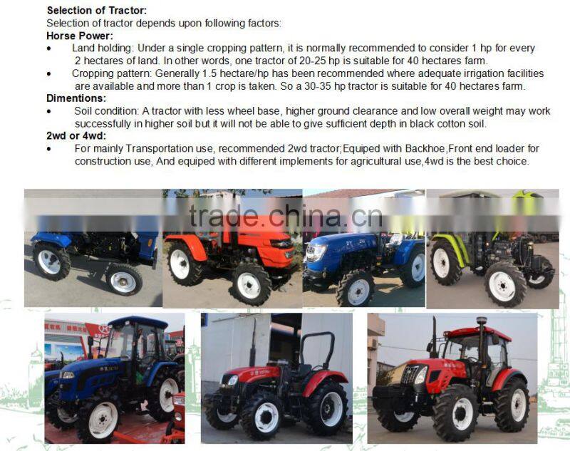 Farmtrac brand tractors HX454 554 604 tractors 4WD with CE certification