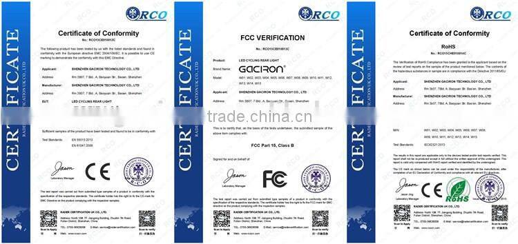 Gaciron Factory Supply Bicycle Accessories Highlight Smart Bicycle Rear Light