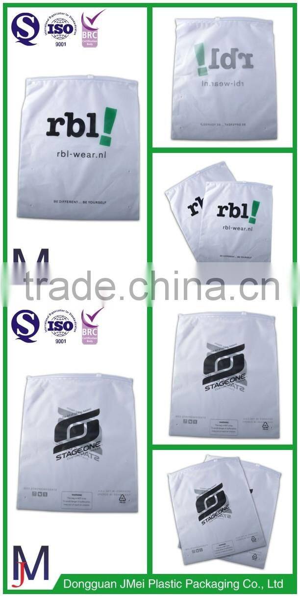 China supplier cheap price plastic zip lock packaging bag for clothes/three sides zipper pe clothes pouch