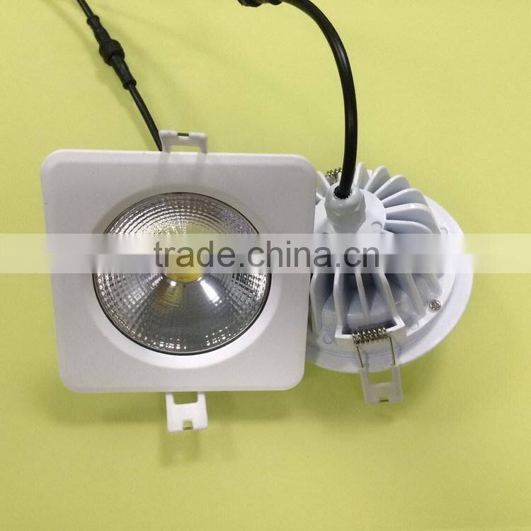 Square led ceiling lamp Waterproof IP65 COB led down lamp 12W 15W high CRI>80 white/black shell color