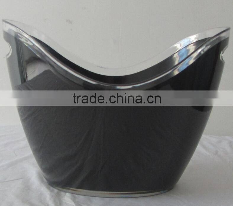 Clear transparent acrylic grey goose ice bucket