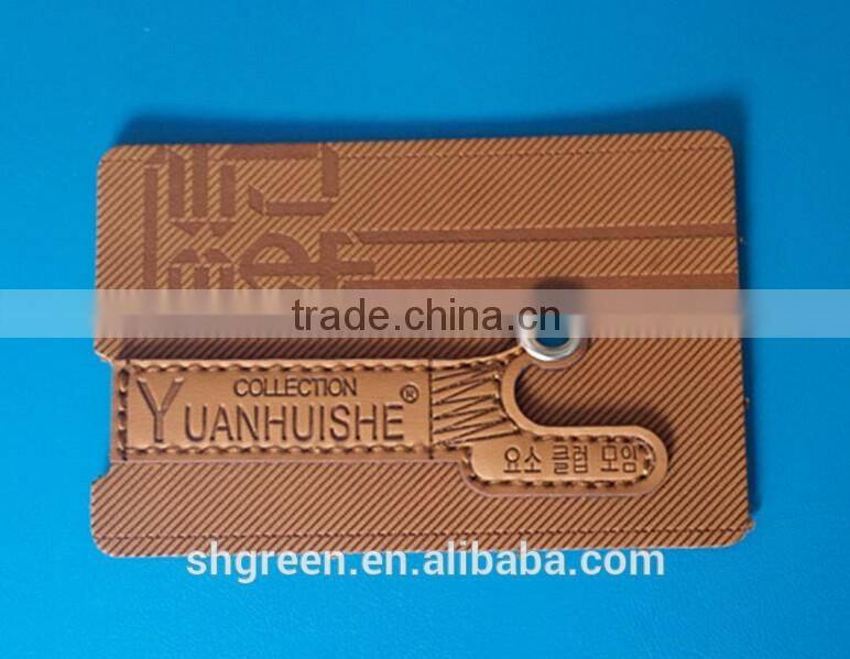 Unique design sewing on leather patch for pants