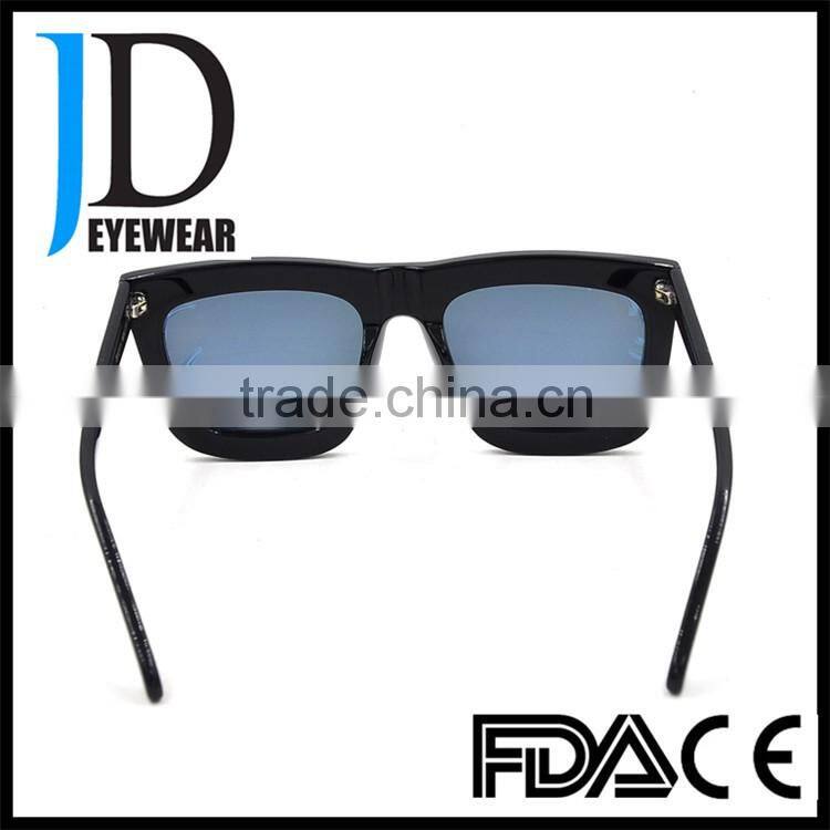 2016 high polish black frame rectangle anti-reflection coated sunglass in uae