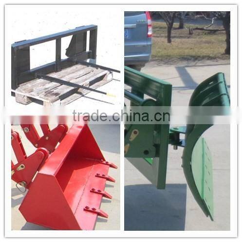 Factory supply tractor mounted front pallet forklift