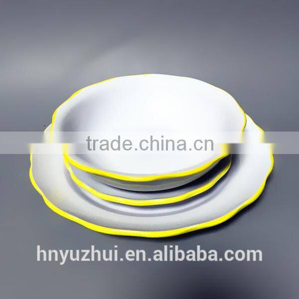 12pcs white stoneware custom dinnerware set import from china