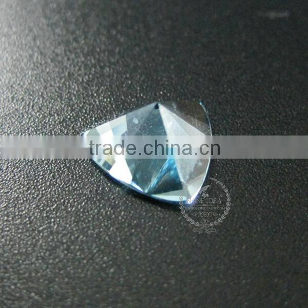10MM triangle shape fancy faceted cut natural sky blue topaz semi precious loose stone gemstone DIY ring earrings 4160005