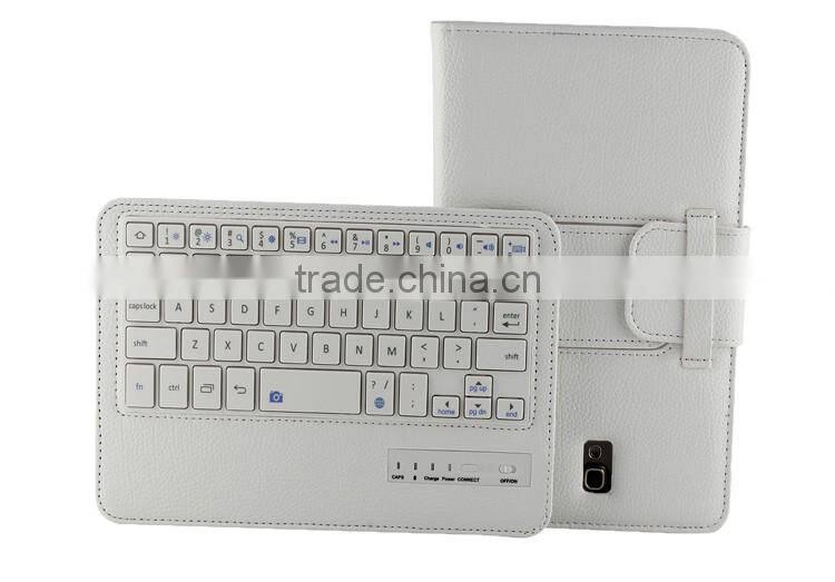 Litchi Pattern Wireless Mini Bluetooth Keyboard for Samsung TABS 8.4inch T700/705-SA04