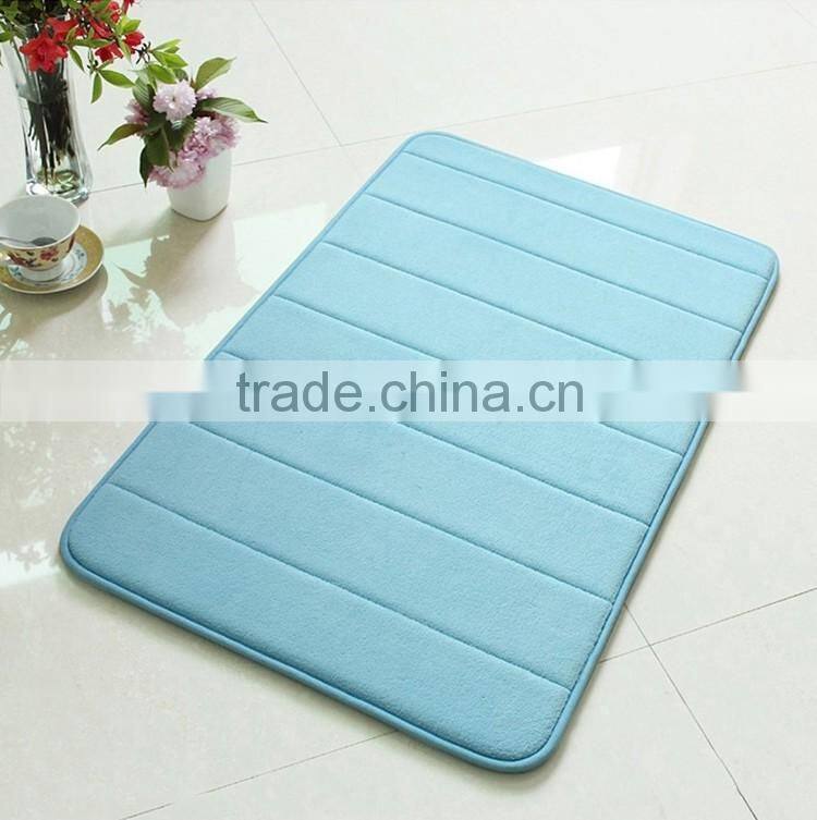 coral fleece memory foam bath mat