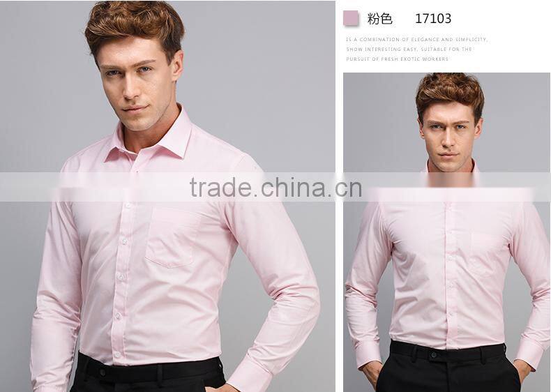 Wholesale good quality solid color bussiness shirt for men uniform