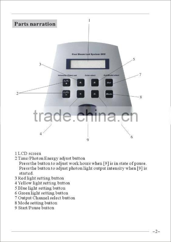 AYJ-M13 led red light skin rejuvenation/ led lamp facial therapy/led red light beauty lamp