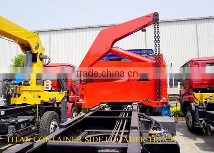 container sidelifter howo tractor truck with xcmg crane