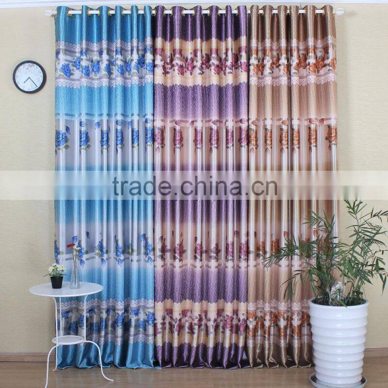 280cm polyester woven blackout curtain, custom fabric printing