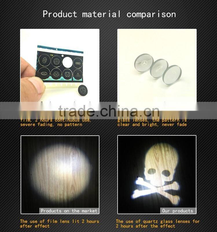 Red Car Led Laser Fog Light Rear Anti-Collision Brake Tail lights Warning Lamp logo brake light