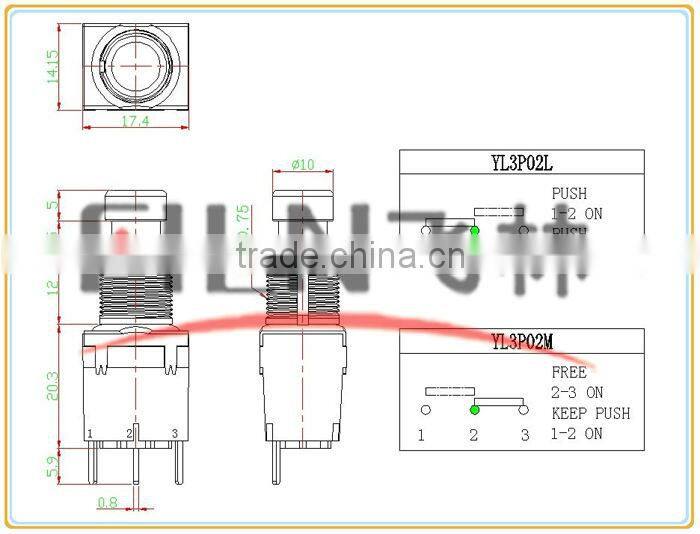 High quality metal industrial momentary wireless foot switch