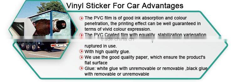 High Quality self-adhesive vinyl car sticker