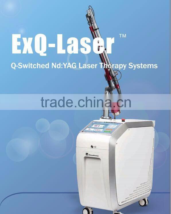 Q-switch 1000W big spot Nd Yag Laser for tattoo pigment remaoval FDA approved