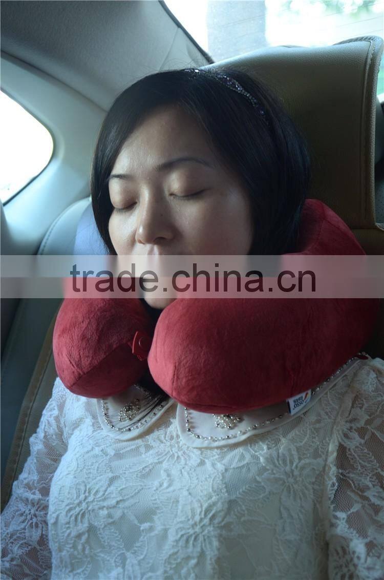 Orthopedic travel neck pillow with memory foam inside