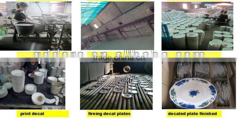 hot sale ceramic dinner plate with flower, popular designs ceramics plate , soup plate