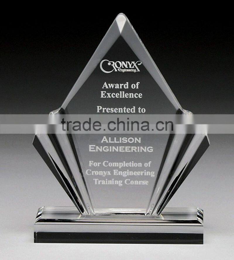 alibaba china supplier business crystal clear custom shaped acrylic awards