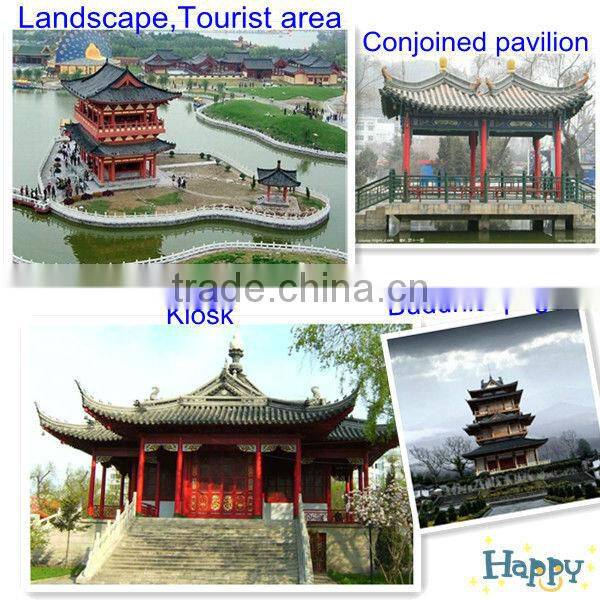 roof flower pattern for Chinese classical and ceramic style building