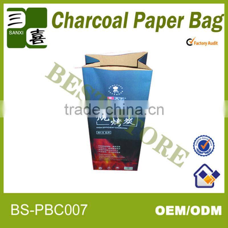 BBQ kraft Charcoal kraft paper bag for 5KG charcoal package
